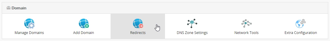 Перенаправлення панель webuzo