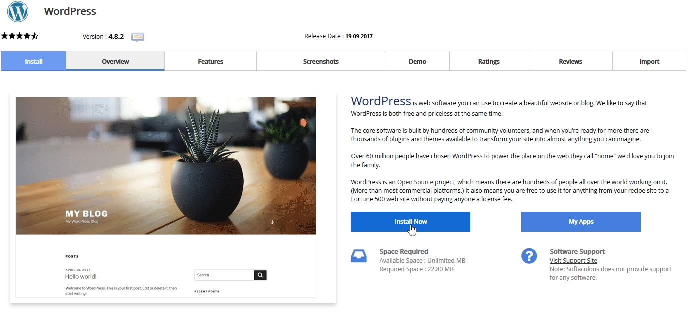 Instalatie platforma wordpress