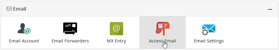 Доступ до електронної пошти панель Webuzo