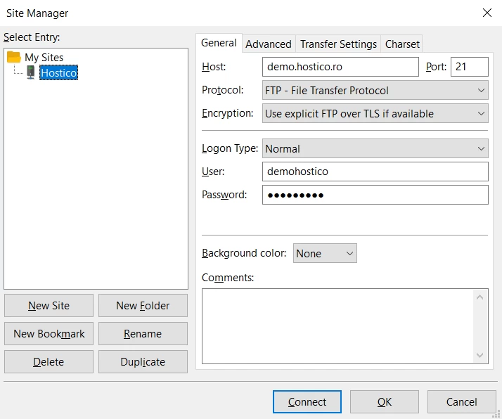 Завершення заповнення полів менеджера сайтів