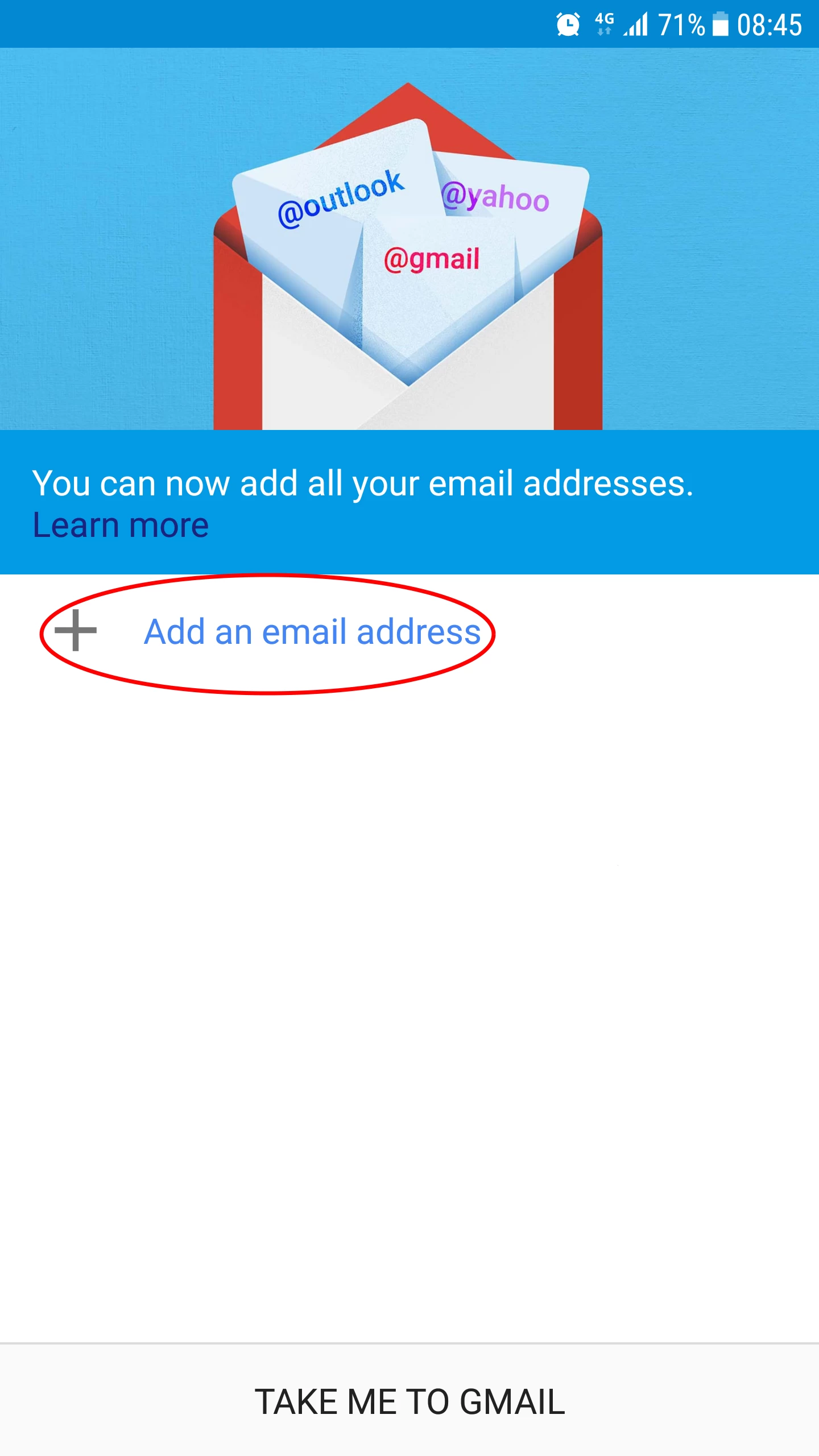 Add an email address