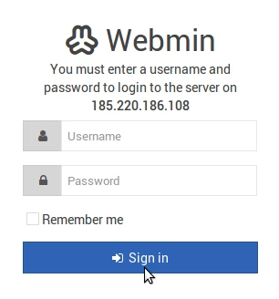 virtualmin, login, panou, autentificare