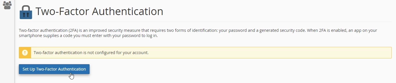 Двофакторна аутентифікація в cPanel | Hostico
