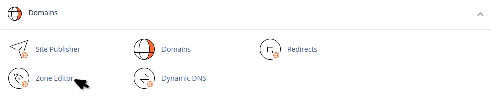 Секція доменів cPanel